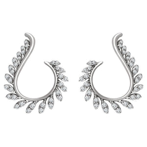 Diamond Fashion, Earrings, Diamond Earrings, Drops/Dangles, 14K White Gold