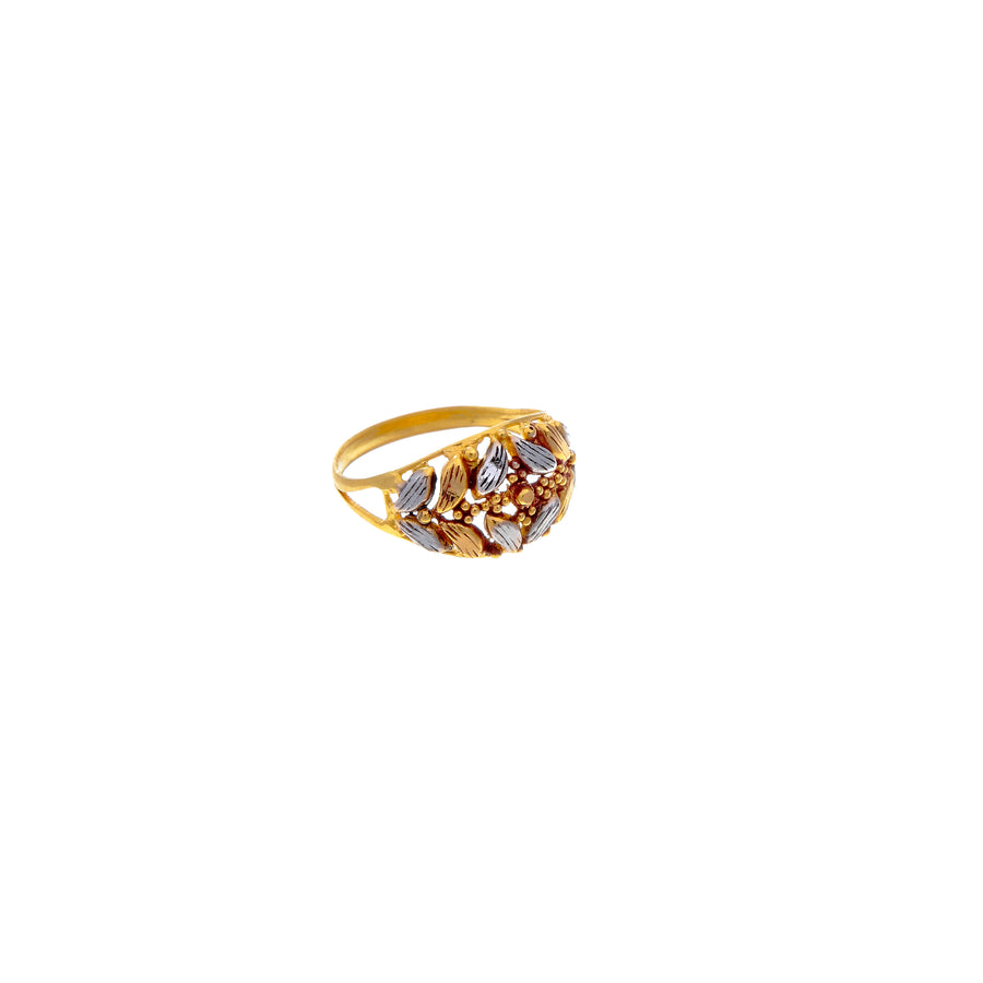 3-Tone Bridal set with Rhodium, Copper, and Yellow Gold finishing