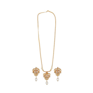 Elegant Tourmaline, Sapphire, and Smokey Quartz pendant set with chain made in 22 karat gold