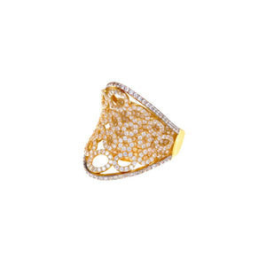 Beautifully crafted 18K cubic zirconia ring