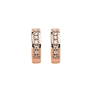 Diamond Fashion, Earrings, Diamond Earrings, Hoops, 14K Rose Gold