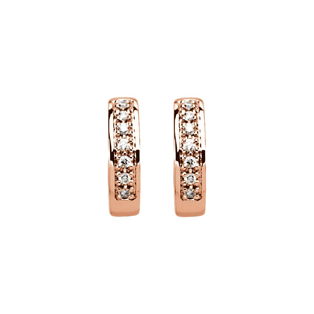 Diamond Fashion, Earrings, Diamond Earrings, Hoops, 14K Rose Gold