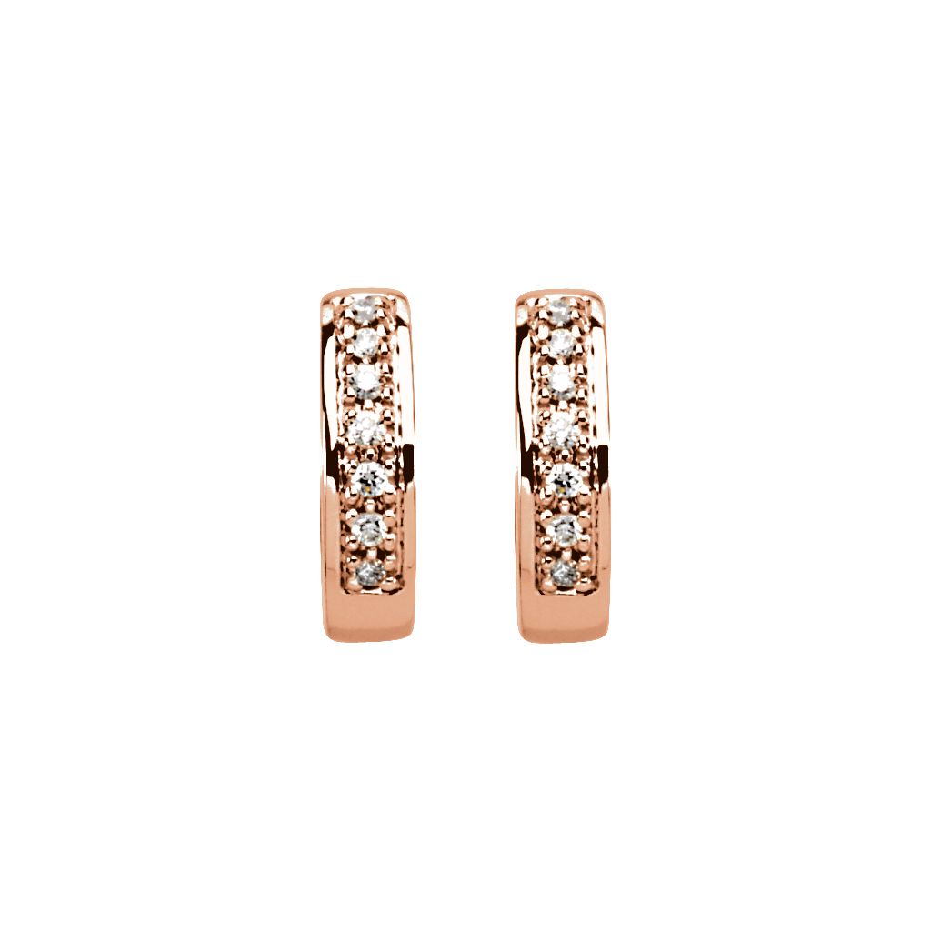 Diamond Fashion, Earrings, Diamond Earrings, Hoops, 14K Rose Gold