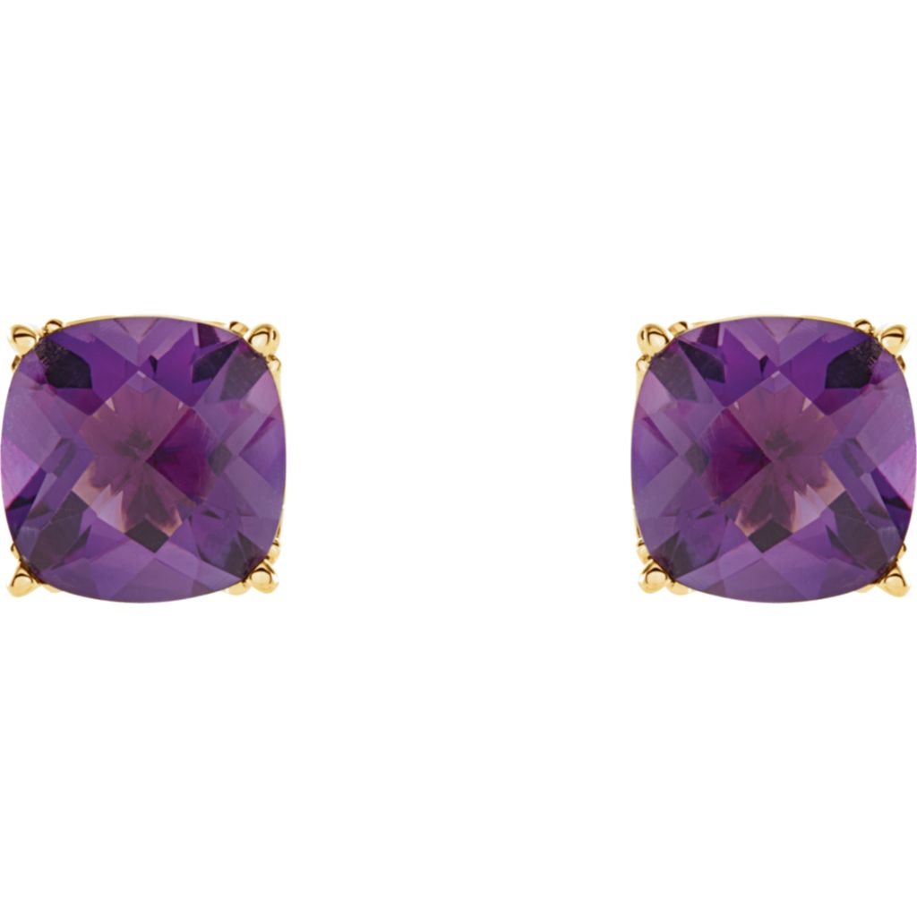 Gemstone Fashion, Earrings, Gemstone Earrings, Studs, 14K Yellow