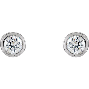 Gemstone Fashion, Earrings, Gemstone Earrings, Studs, 14K White