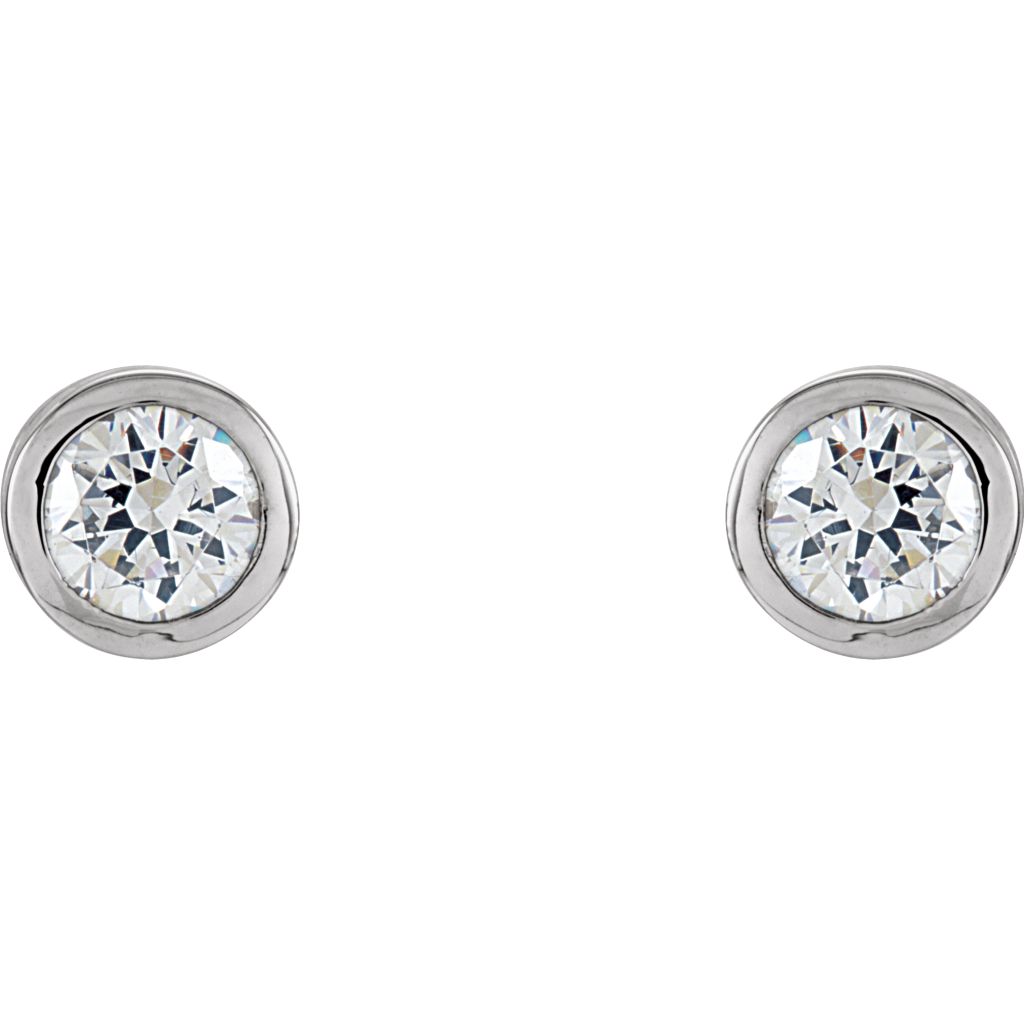 Gemstone Fashion, Earrings, Gemstone Earrings, Studs, 14K White