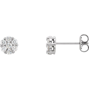 Diamond Fashion, Earrings, Diamond Earrings, Studs, 14K White Gold