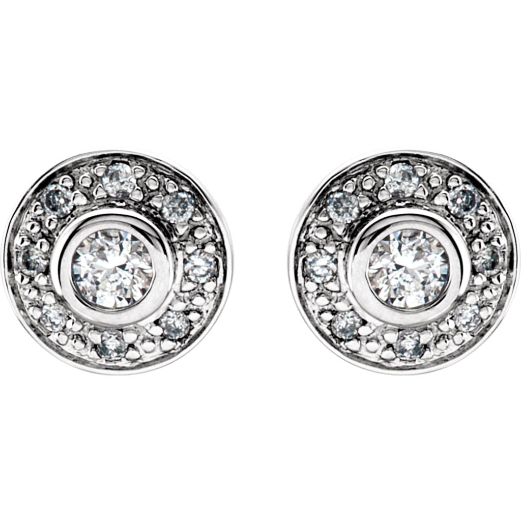 Diamond Fashion, Earrings, Diamond Earrings, Studs, 14K White
