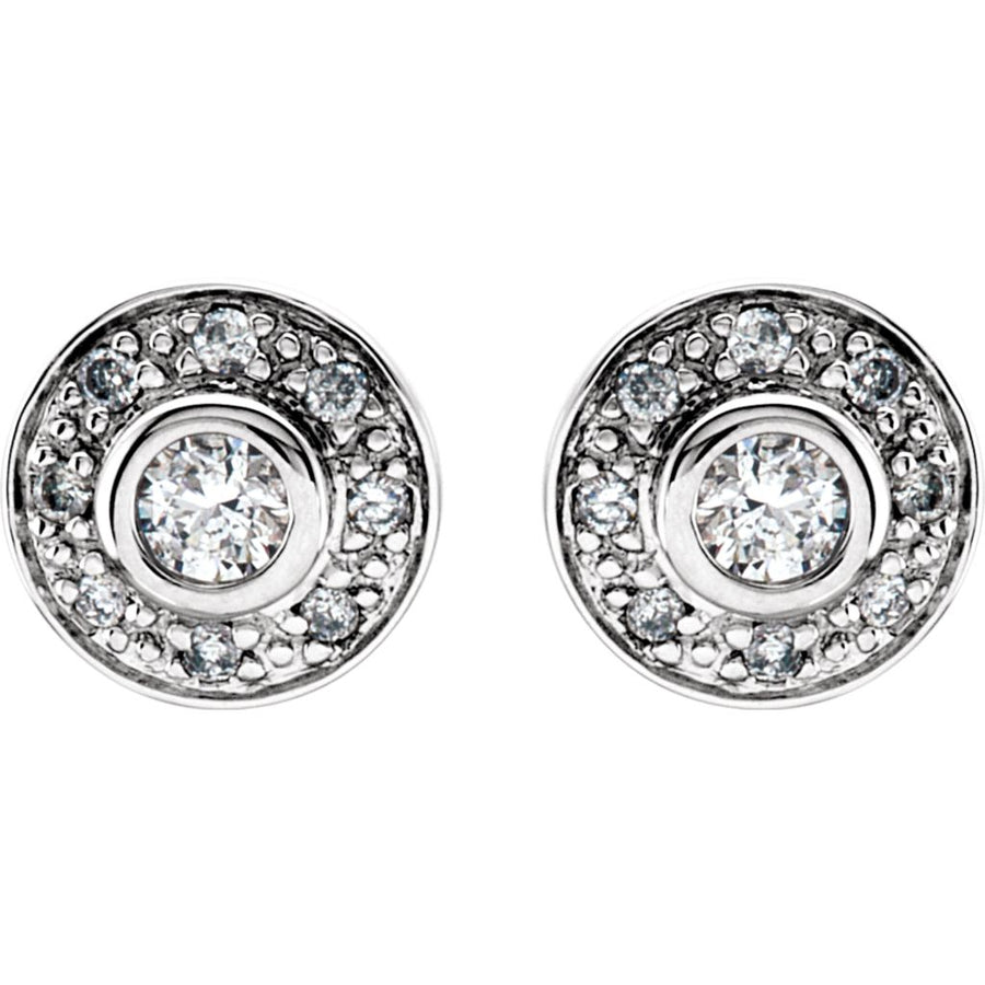 Diamond Fashion, Earrings, Diamond Earrings, Studs, 14K White