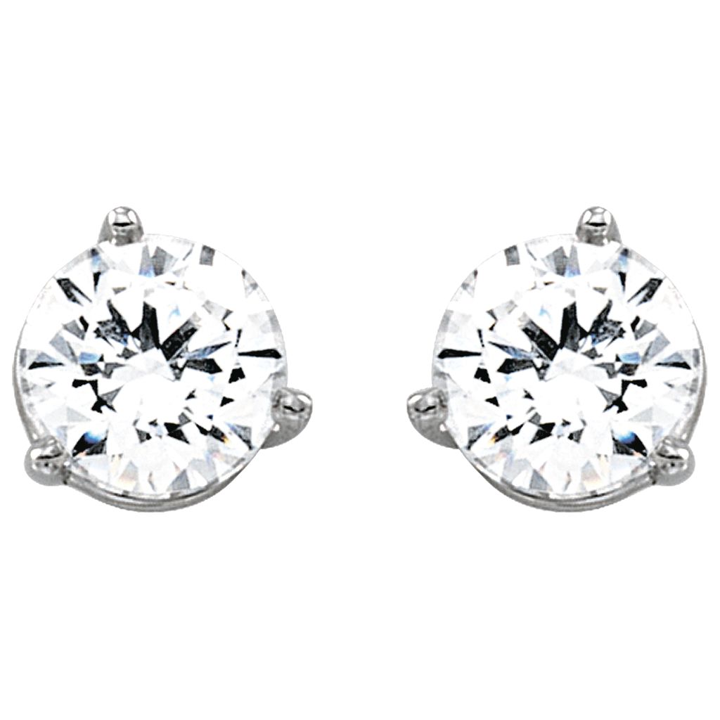 Gemstone Fashion, Earrings, Gemstone Earrings, Studs, 14K White