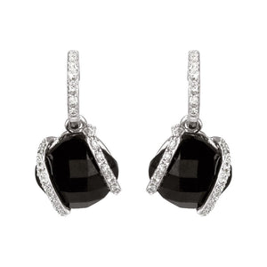 Onyx & Diamond Earrings
