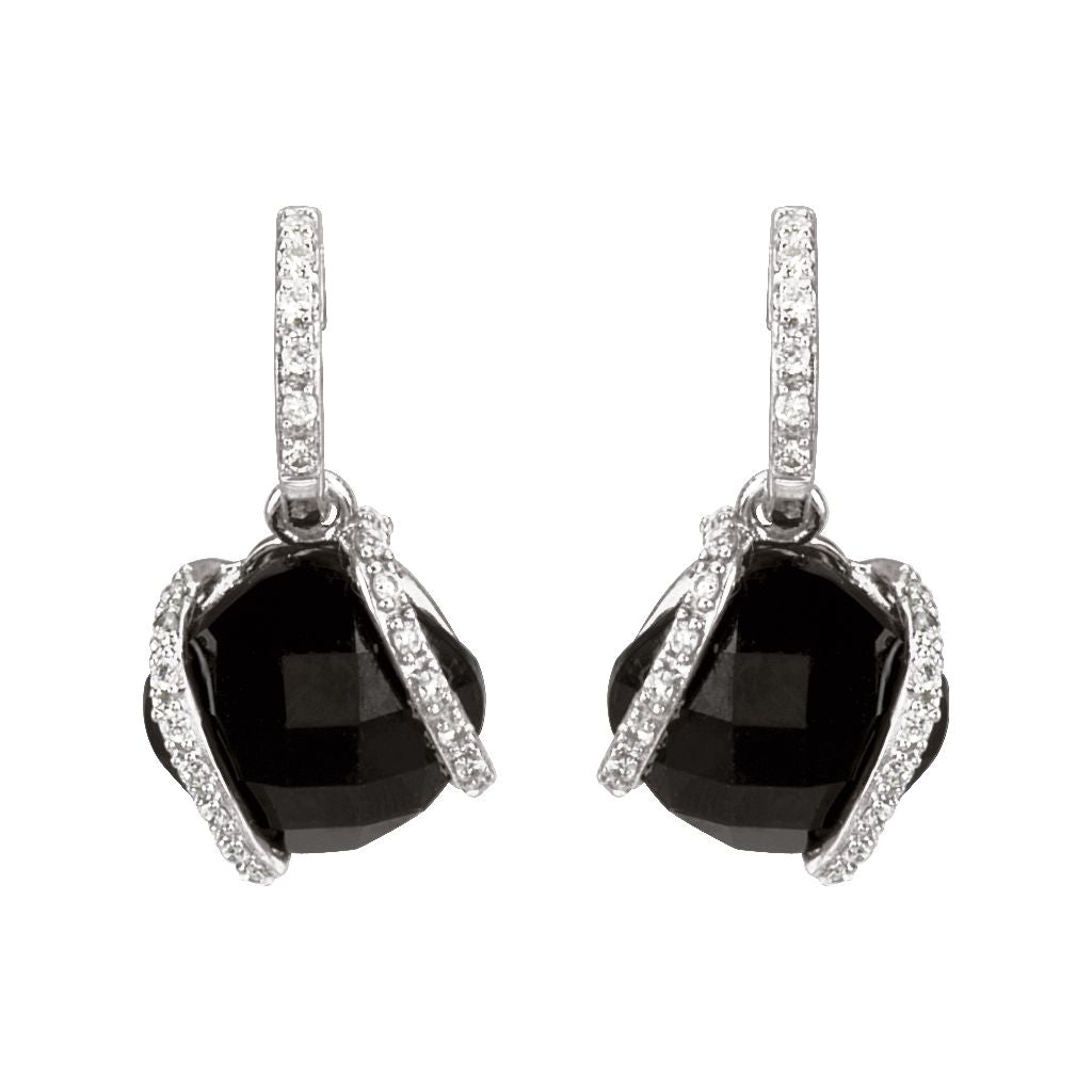Gemstone Fashion, Earrings, Gemstone Earrings, Drops/Dangles, 14K White