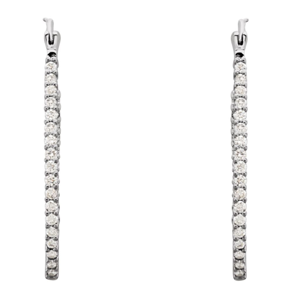 Diamond Fashion, Earrings, Diamond Earrings, Hoops, Platinum