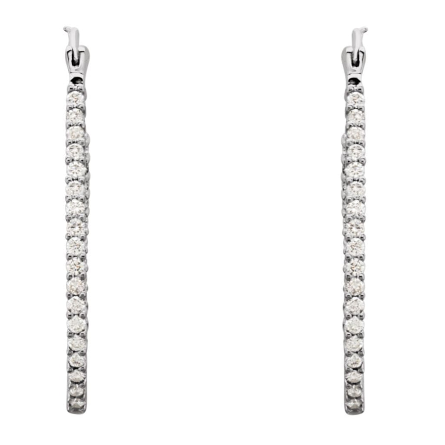 Diamond Fashion, Earrings, Diamond Earrings, Hoops, Platinum