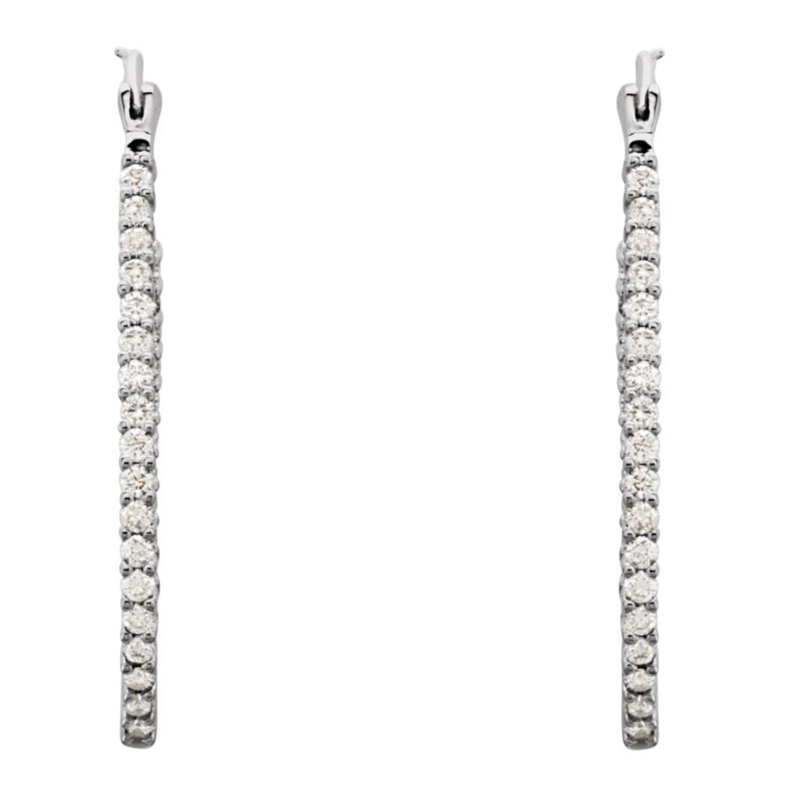 Diamond Fashion, Earrings, Diamond Earrings, Hoops, Platinum