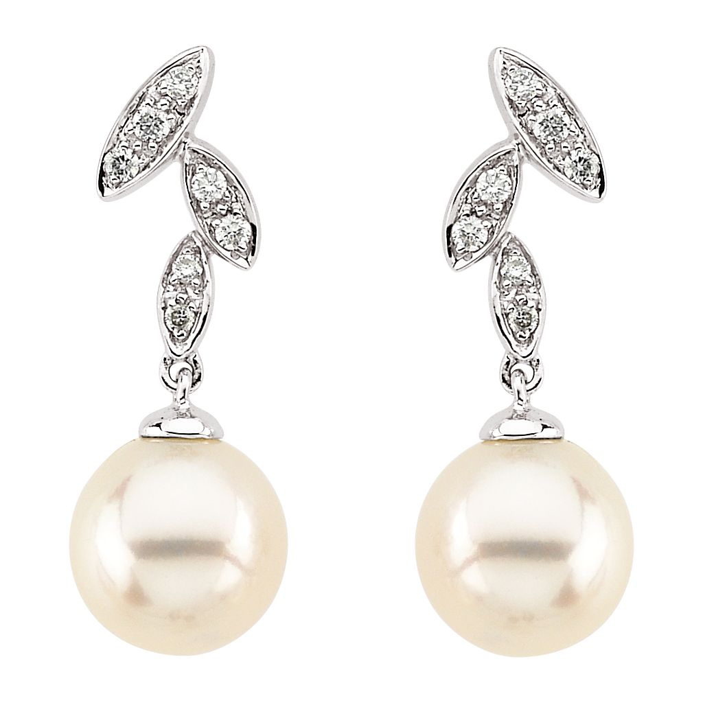 Gemstone Fashion, Earrings, Gemstone Earrings, Drops/Dangles, 14K White