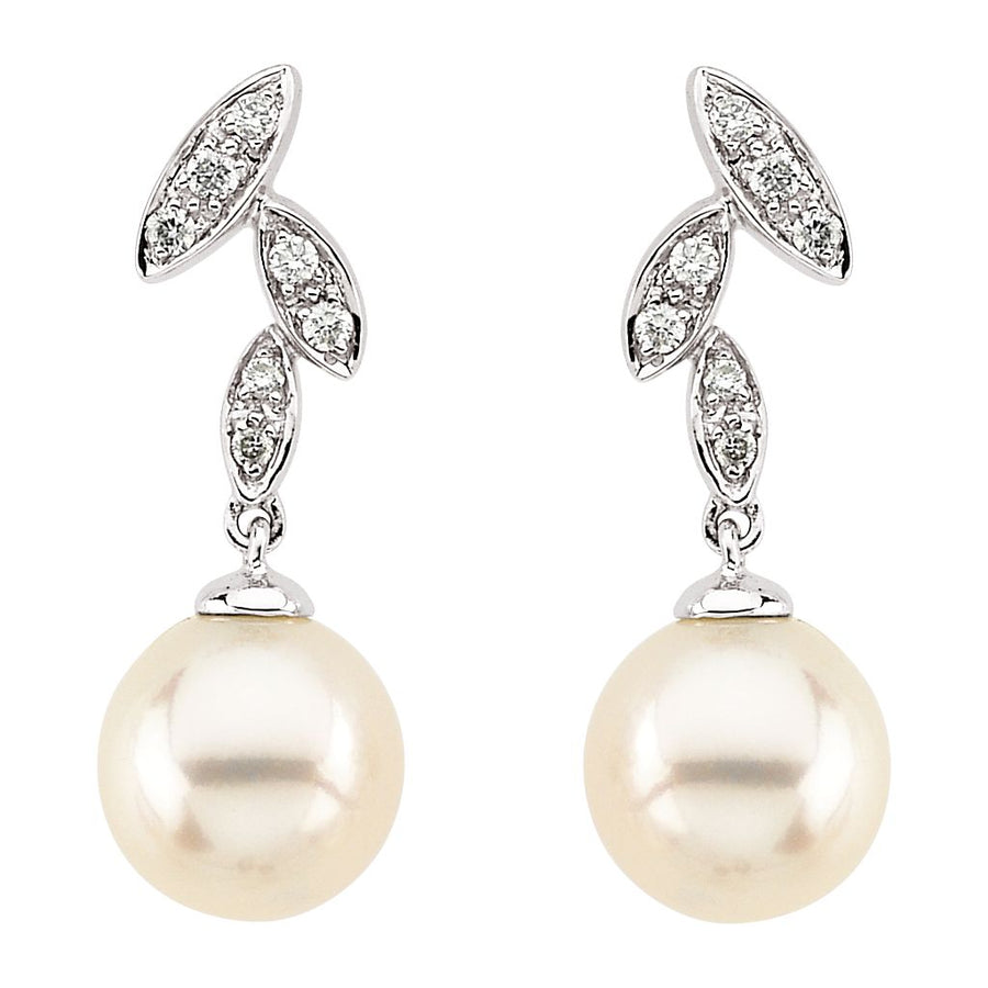 Gemstone Fashion, Earrings, Gemstone Earrings, Drops/Dangles, 14K White