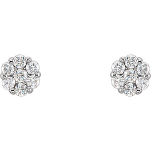 Diamond Fashion, Earrings, Diamond Earrings, Studs, 14K White Gold