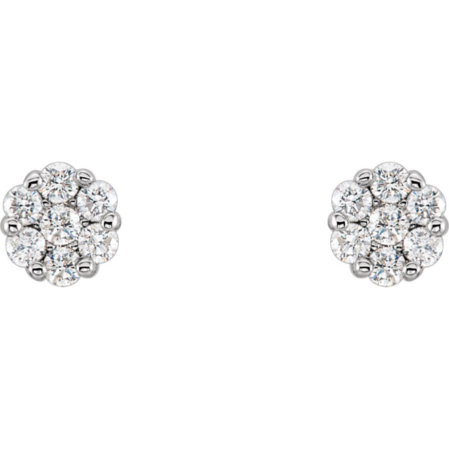 Diamond Fashion, Earrings, Diamond Earrings, Studs, 14K White Gold