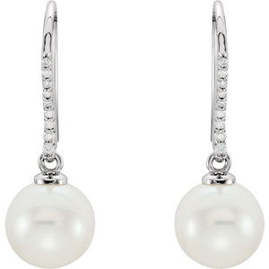 Gemstone Fashion, Earrings, Gemstone Earrings, Drops/Dangles, 14K White
