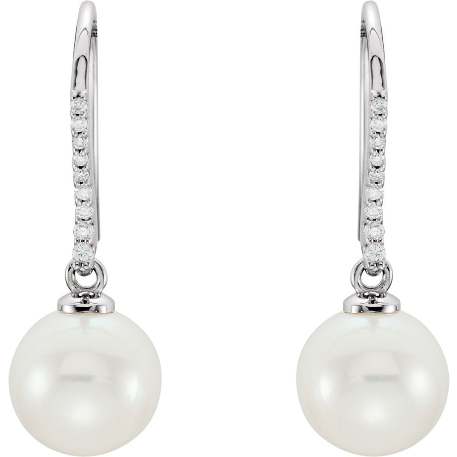 Gemstone Fashion, Earrings, Gemstone Earrings, Drops/Dangles, 14K White