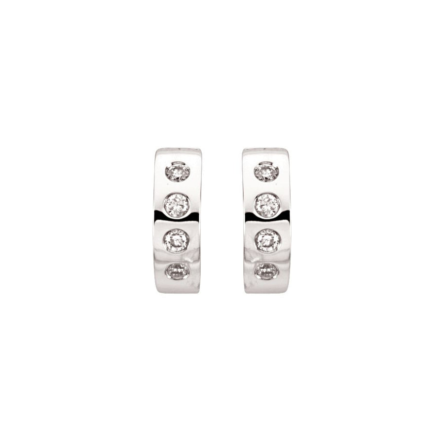 Diamond Fashion, Earrings, Diamond Earrings, Hoops, 14K White