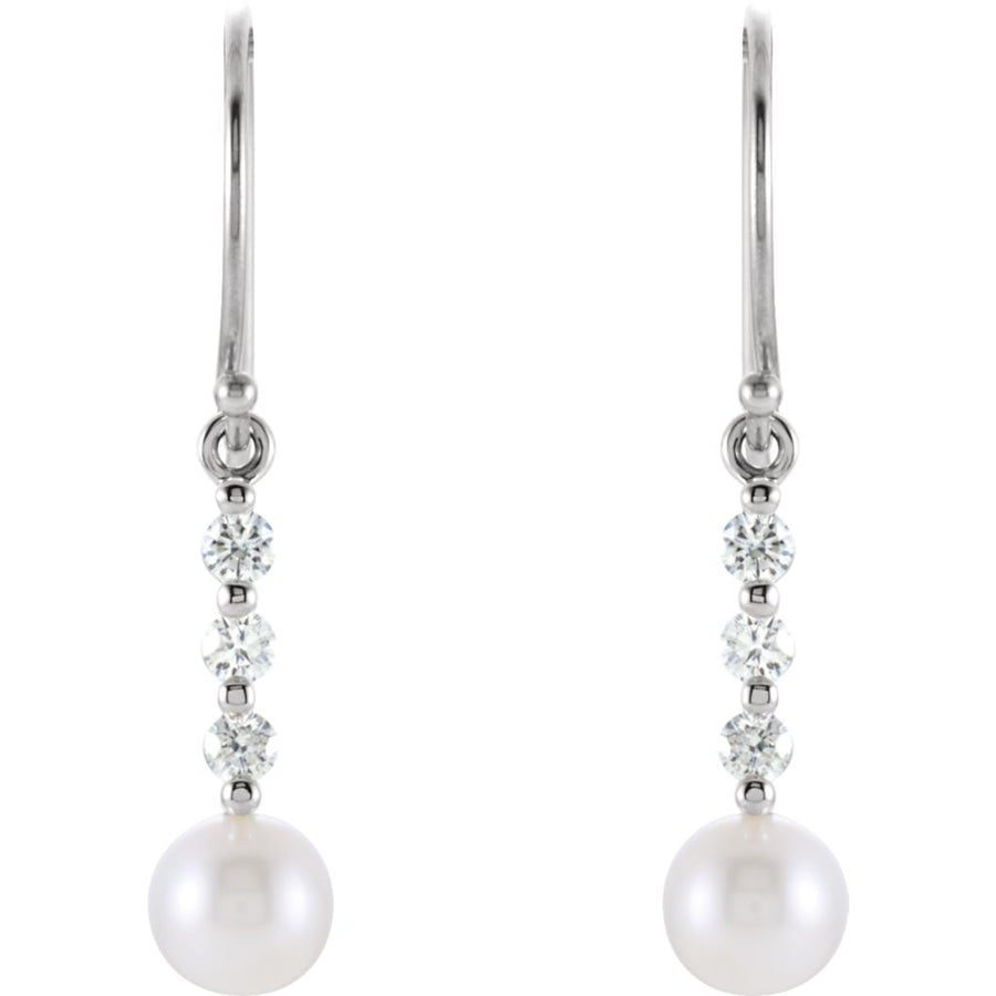 Gemstone Fashion, Earrings, Gemstone Earrings, Drops/Dangles, 14K White