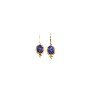 Lapis Cabochon Earrings