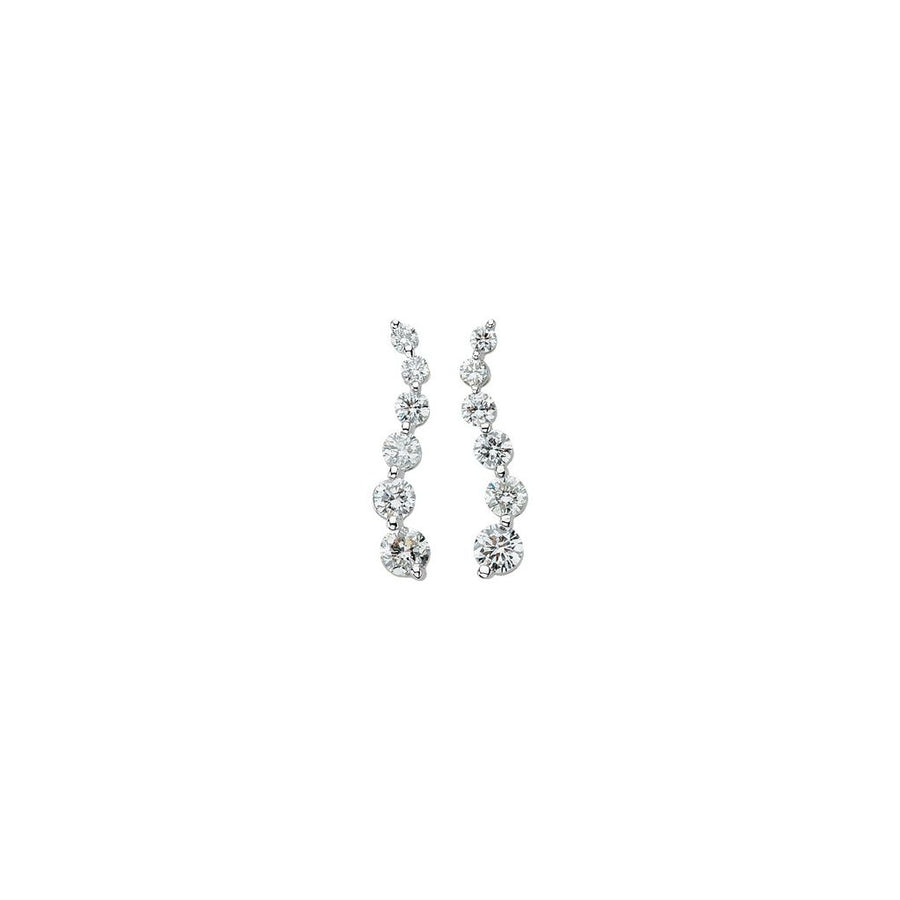 Diamond Fashion, Earrings, Diamond Earrings, Drops/Dangles, 14K White