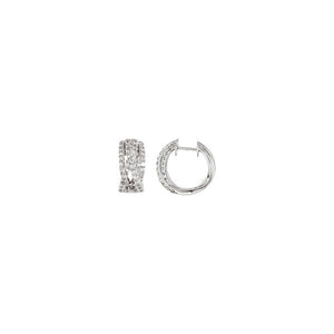Diamond Fashion, Earrings, Diamond Earrings, Hoops, 14K White