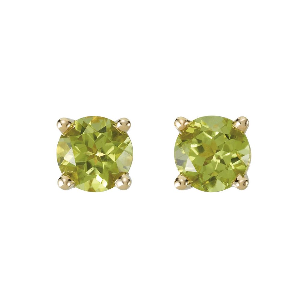 Gemstone Fashion, Earrings, Gemstone Earrings, Studs, 14K Yellow