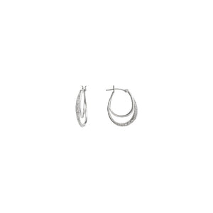 Diamond Fashion, Earrings, Diamond Earrings, Hoops, 14K White