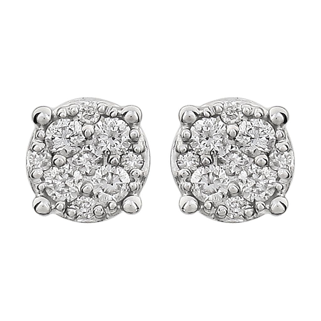 Diamond Fashion, Earrings, Diamond Earrings, Studs, 14K White