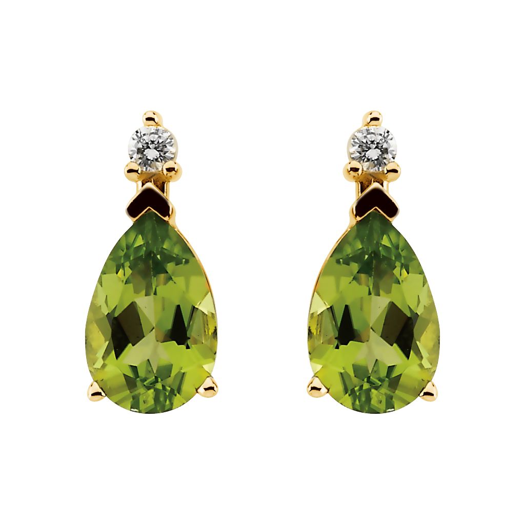 Gemstone Fashion, Earrings, Gemstone Earrings, Studs, 14K Yellow