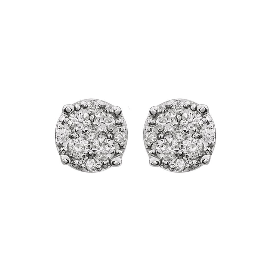 Diamond Fashion, Earrings, Diamond Earrings, Studs, 14K White