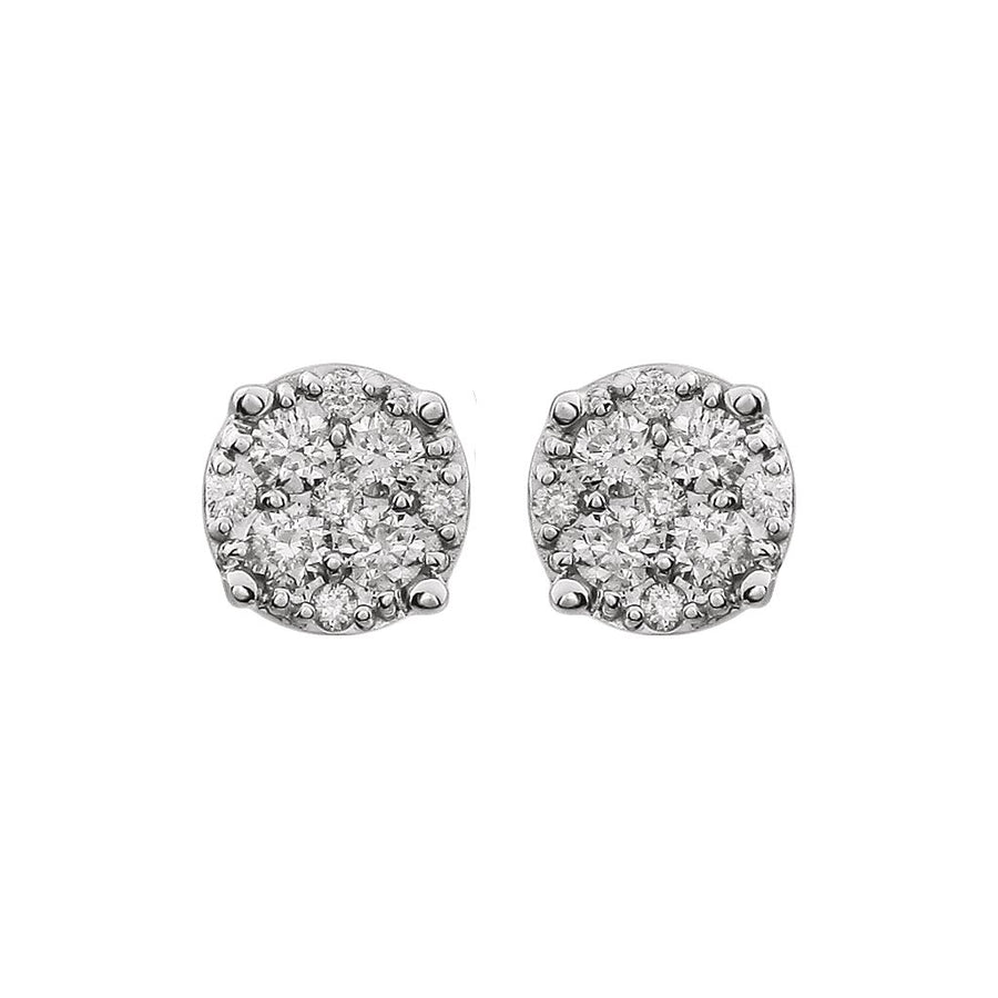 Diamond Fashion, Earrings, Diamond Earrings, Studs, 14K White