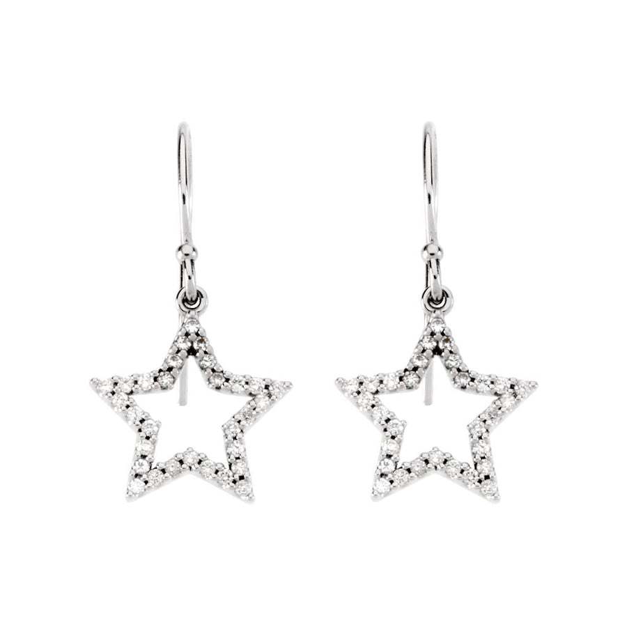 Diamond Fashion, Earrings, Diamond Earrings, Drops/Dangles, 14K White