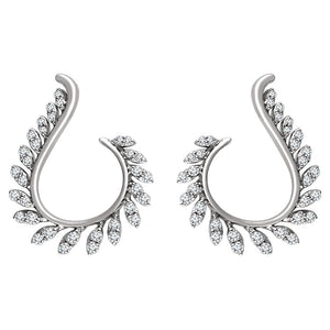 Diamond Fashion, Earrings, Diamond Earrings, Drops/Dangles, 14K White Gold