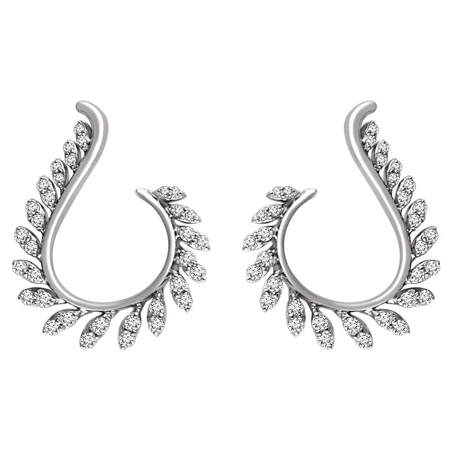 Diamond Fashion, Earrings, Diamond Earrings, Drops/Dangles, 14K White Gold