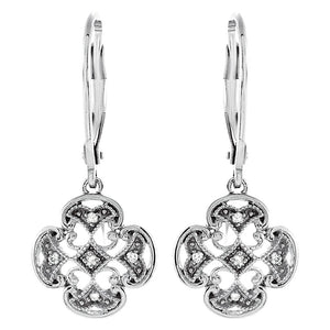 Diamond Fashion, Earrings, Diamond Earrings, Drops/Dangles, 14K White