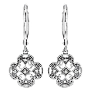 Diamond Fashion, Earrings, Diamond Earrings, Drops/Dangles, 14K White