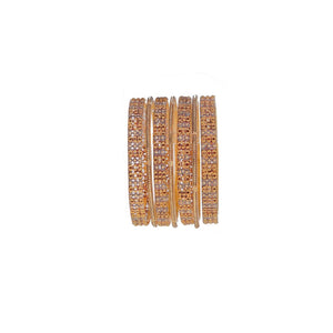 7-Piece Bangles Set with Rhodium polish and Antique Finish in 22k gold