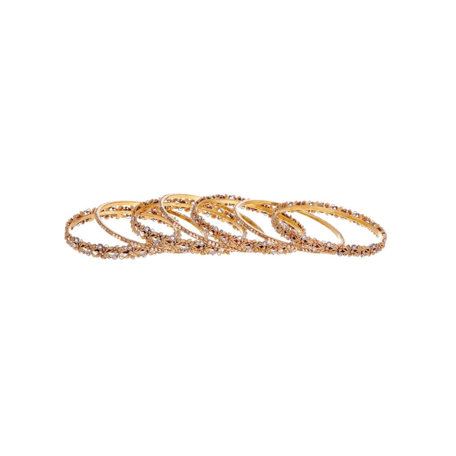 7-Piece Bangles Set in Antique Finish in 21k gold