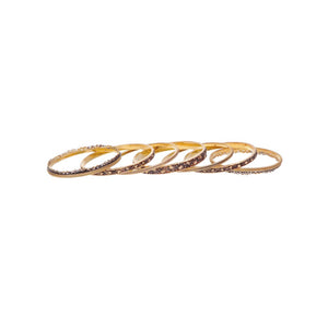 7-Piece Bangles set in Dark Polish in 22k gold