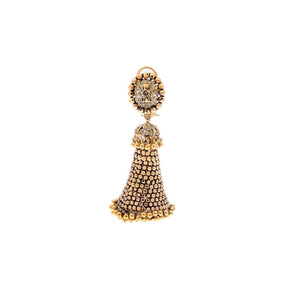 Breathtaking choker set with long earrings in 22k gold