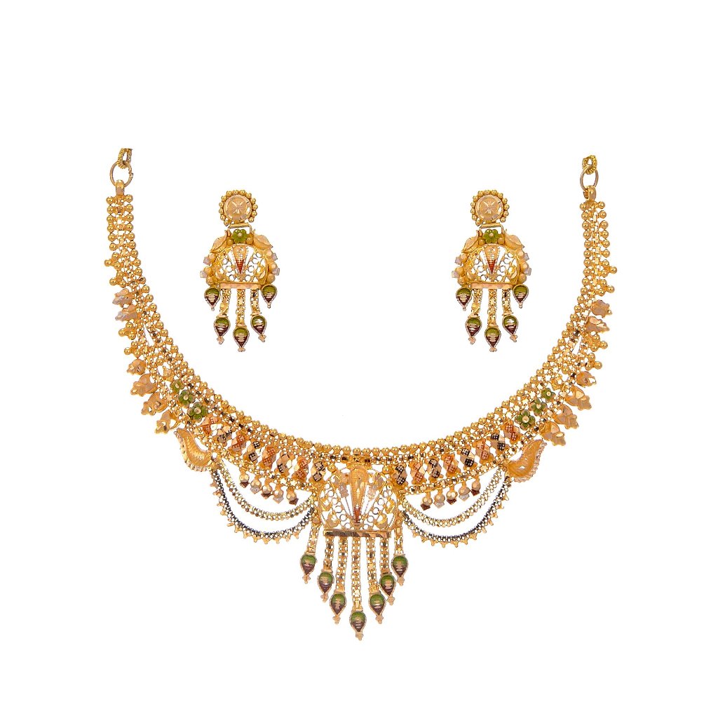 Tri-polish 22k gold bridal set