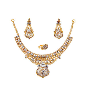 Tri-polish 22k gold bridal set