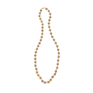 Glamorous mala studded with Tourmaline and Amethyst made in 22k gold