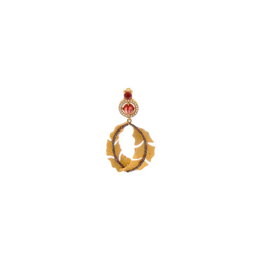 Handcrafted Garnet Pendant Set in 22k gold