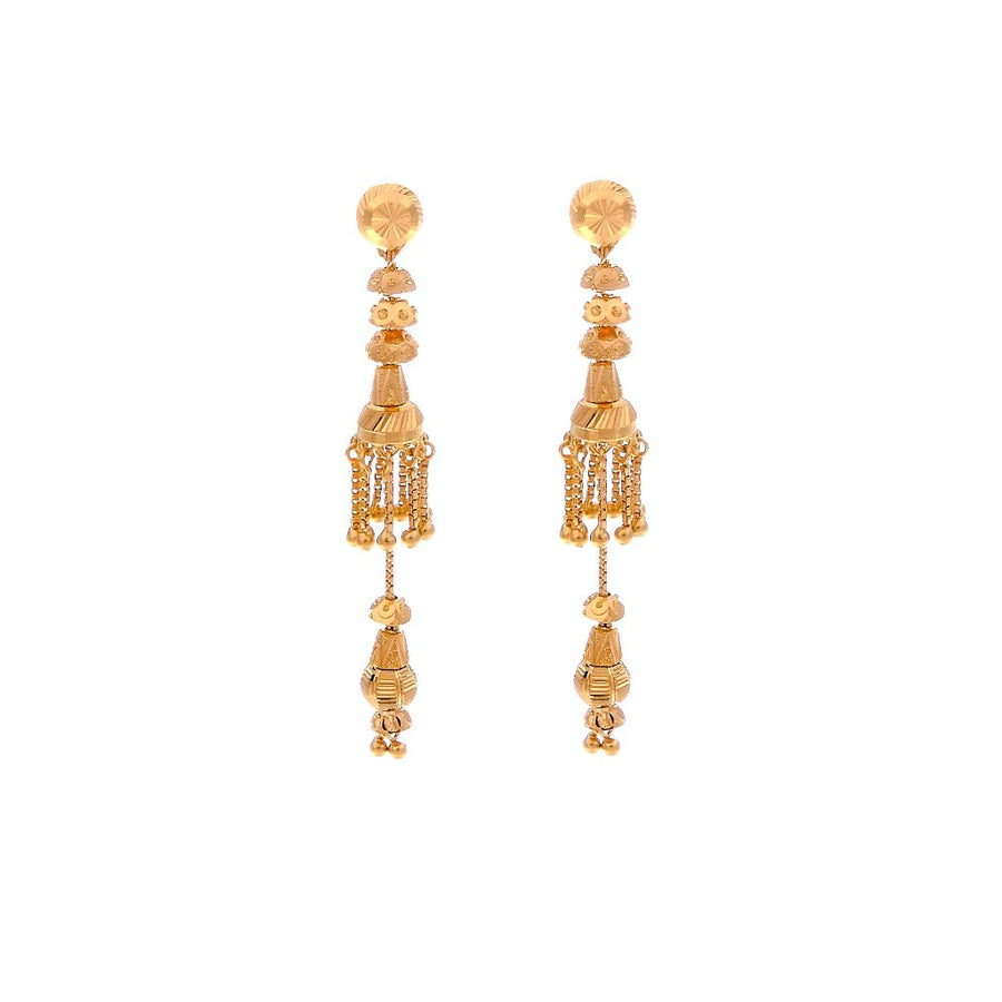 Traditional Detached Jhumka Earrings made in 22 karat gold